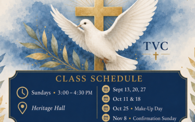 Confirmation Classes Coming Soon