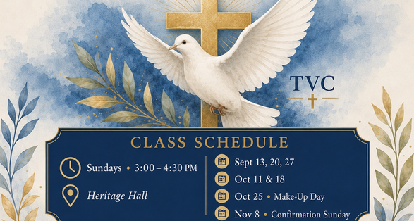 Confirmation Classes Coming Soon