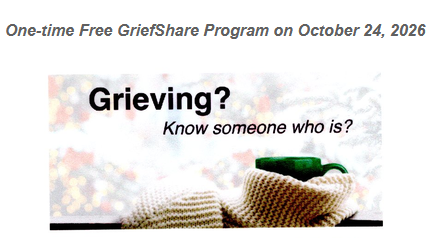 GriefShare Program October 24